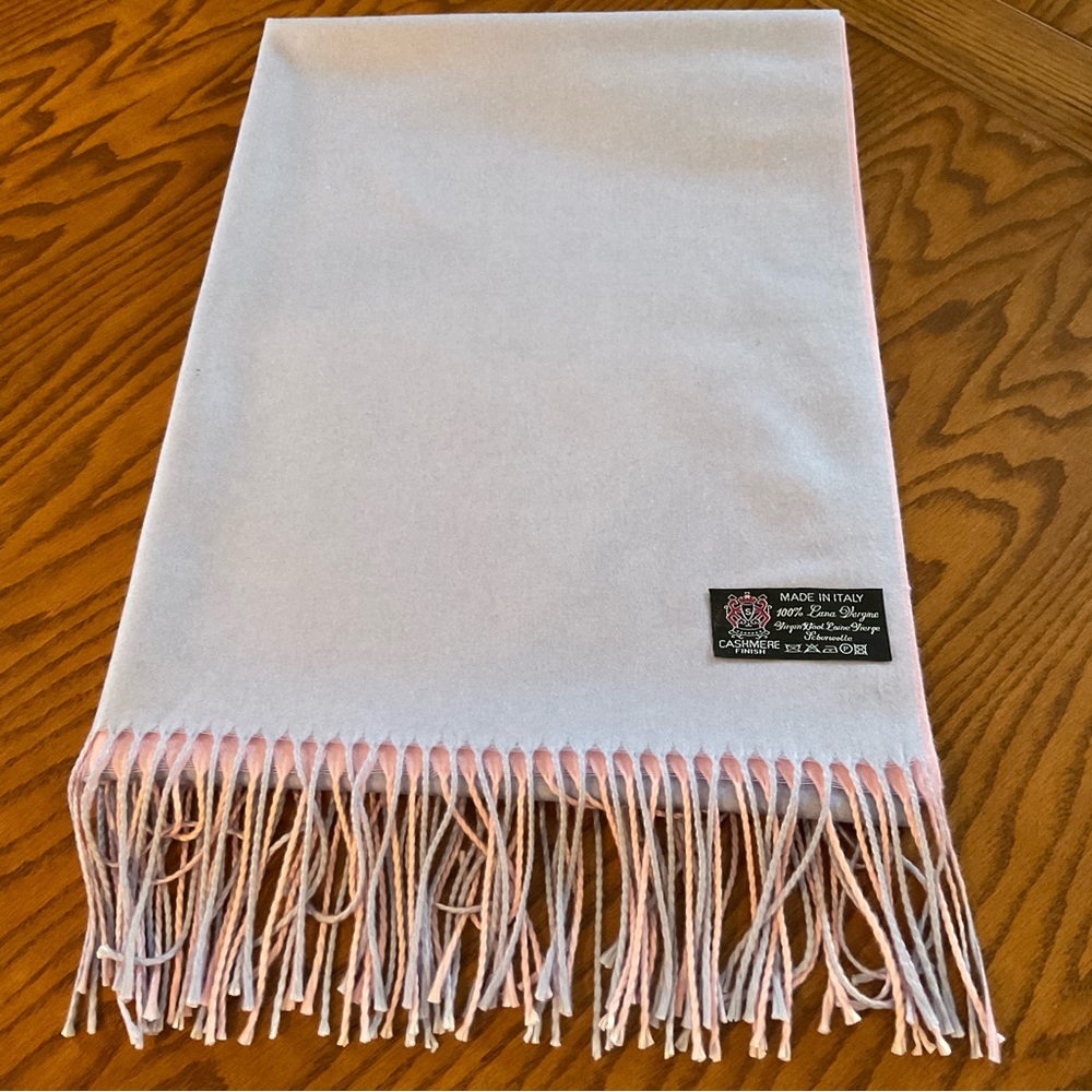 100 Lana Virgin Wool W/Cashmere Finish Scarf Made … Gem